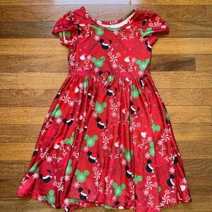 Vibrant Kids Dress with Red and Green Accents